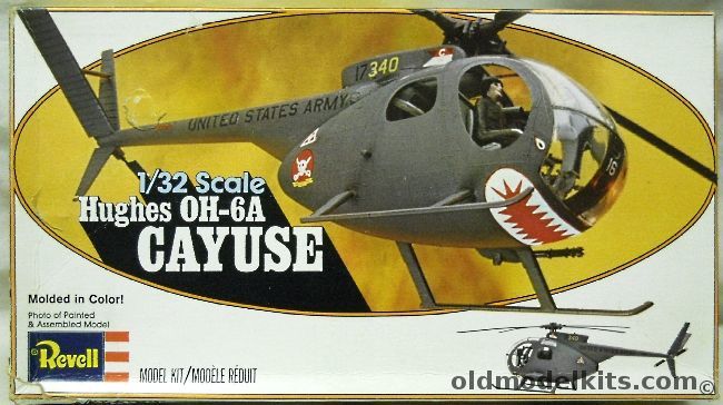 Revell 1/32 Hughes OH-6A Cayuse  (Hughes 500) - 'Miss Clawd IV' US Army 'Outcasts' C16 Aeroscouts, 4101 plastic model kit